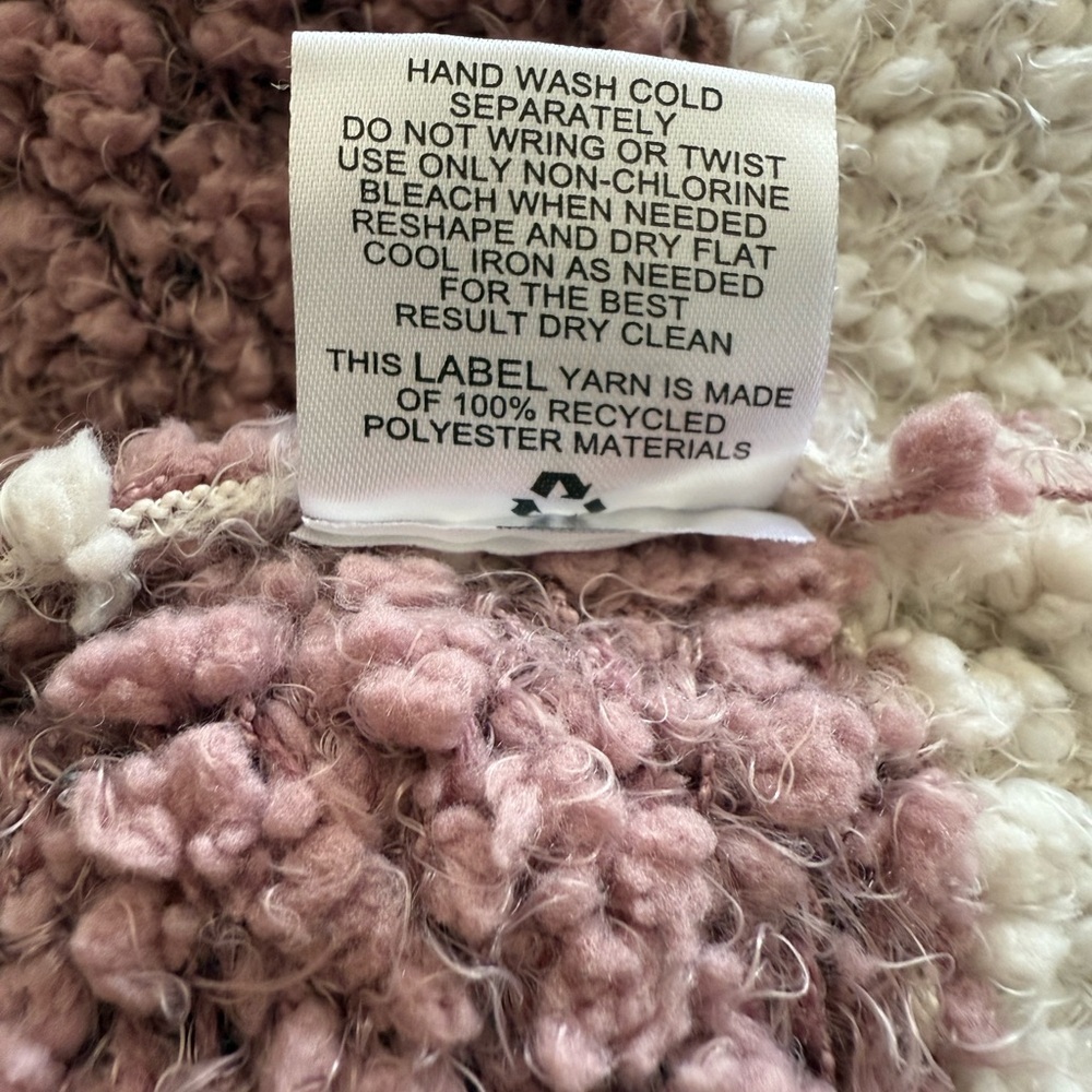 Hippie Rose Hooded V-Neck Sweater~Small - Picture 4 of 6